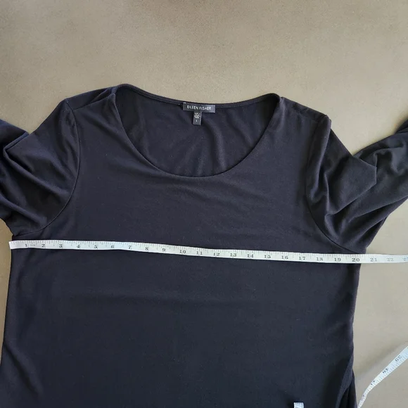 Eileen Fisher Womens Black Jersey Bottom Wrap Maxi Dress Size Large - Picture 8 of 9